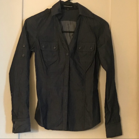 Express dark chambray shirt. - Picture 4 of 4